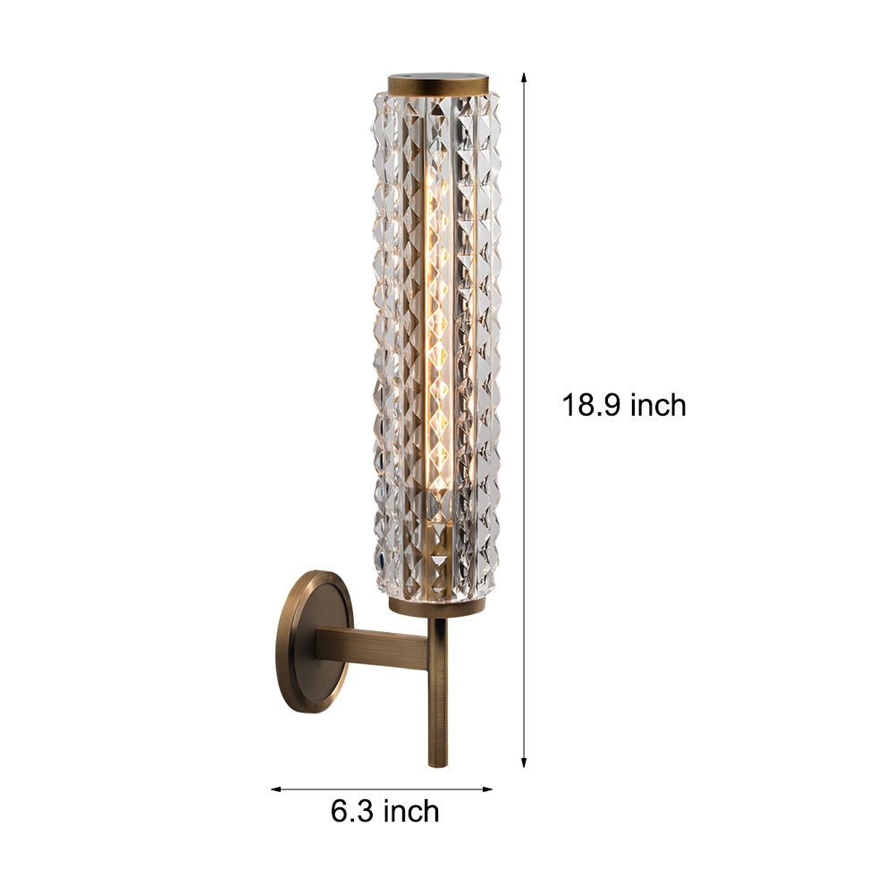 Retro-Modern Indoor Wall Sconce — Copper, E14 Hardwired, 3000K Warm White, 6.3" × 18.9"