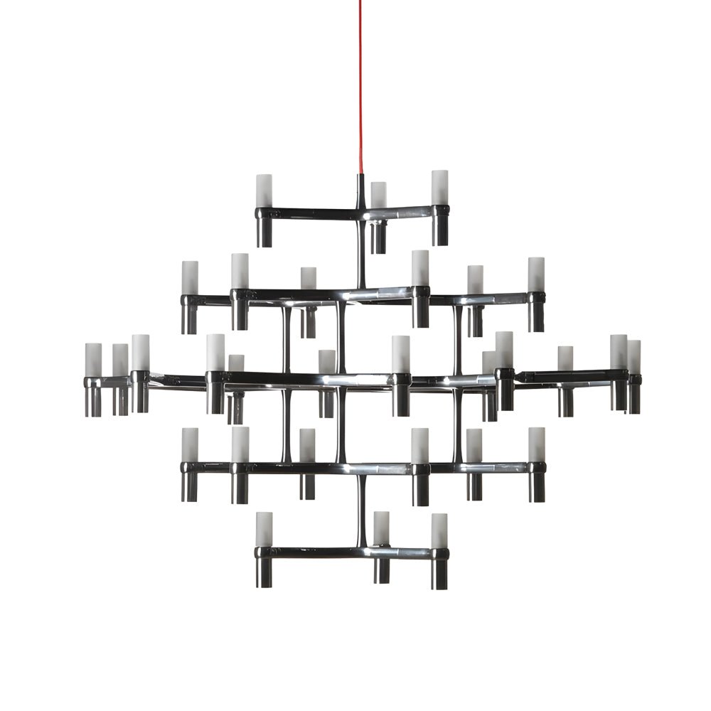 Geometric Multi-Layer Modern Chandelier — Aluminum, Frosted Glass, LED 3000K, up to 47.2", 1- to 5-Layer