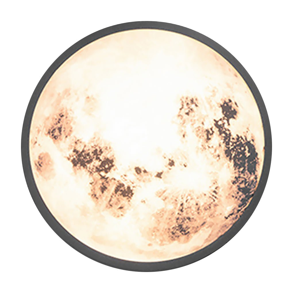 Moon Round Outdoor Wall Sconce — Stainless Steel & Glass, LED 12W, 3000K, IP-Rated Weatherproof