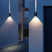 Trapezoidal Up/Down Outdoor Wall Sconce — Black, LED, 6W–10W, IP54, 3000K/6000K