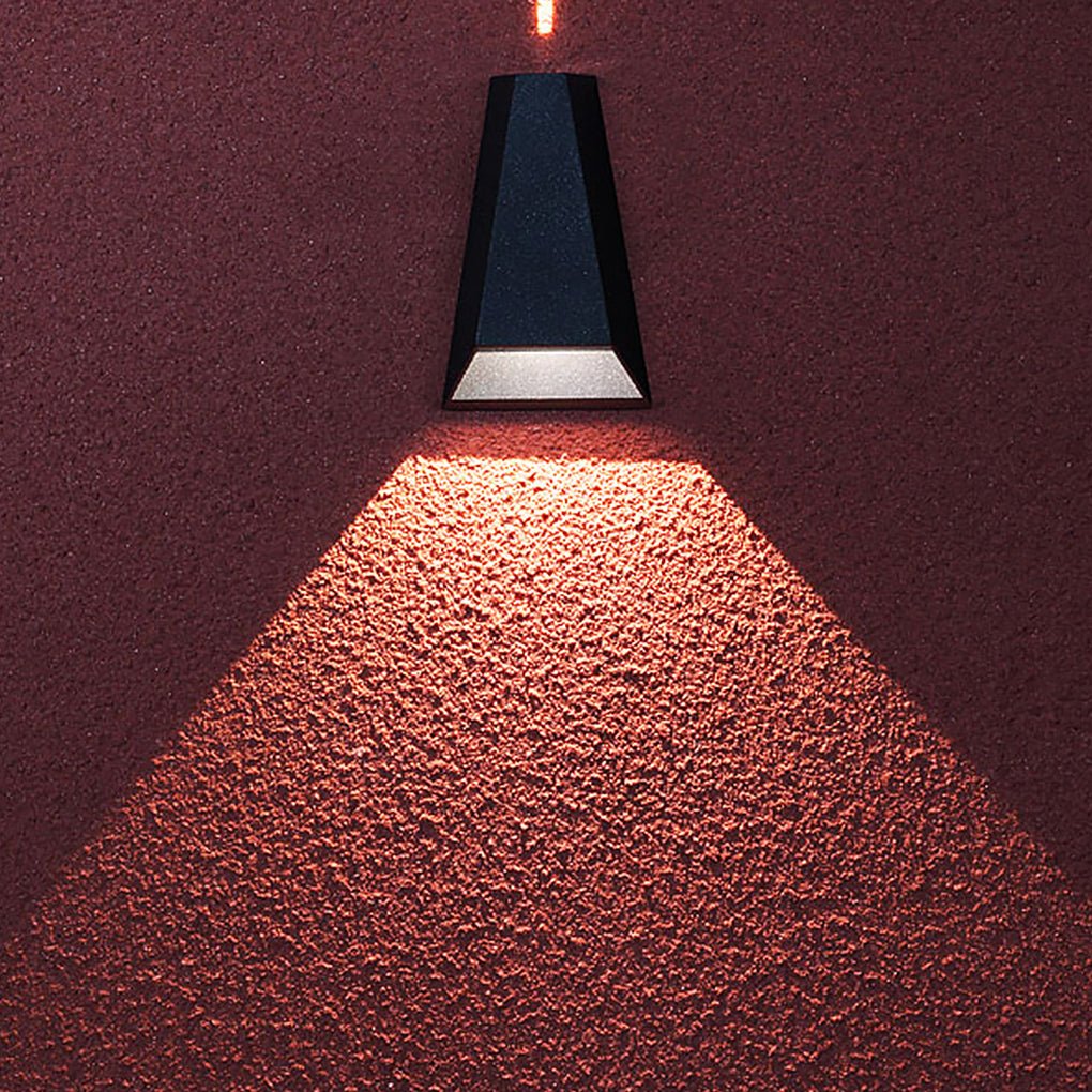 Trapezoidal Up/Down Outdoor Wall Sconce — Black, LED, 6W–10W, IP54, 3000K/6000K