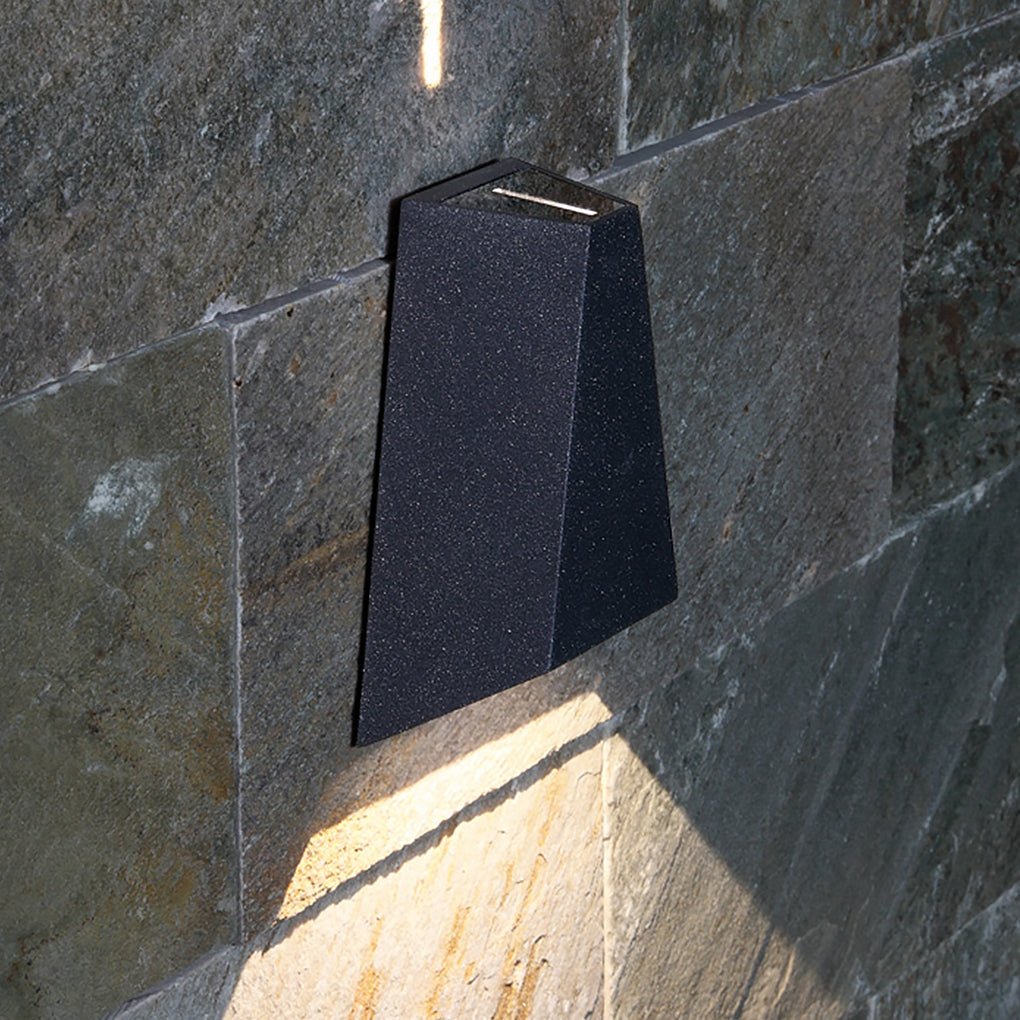 Trapezoidal Up/Down Outdoor Wall Sconce — Black, LED, 6W–10W, IP54, 3000K/6000K