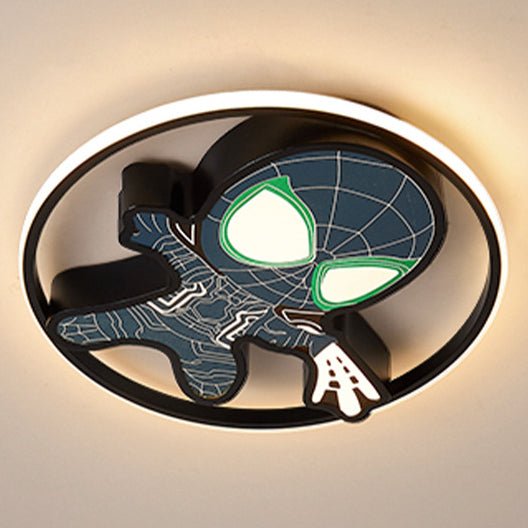 Cartoon Flush-Mount LED Ceiling Light — Iron & PMMA, 21W–30W, 6000K, 17.71" Kids' Bedroom