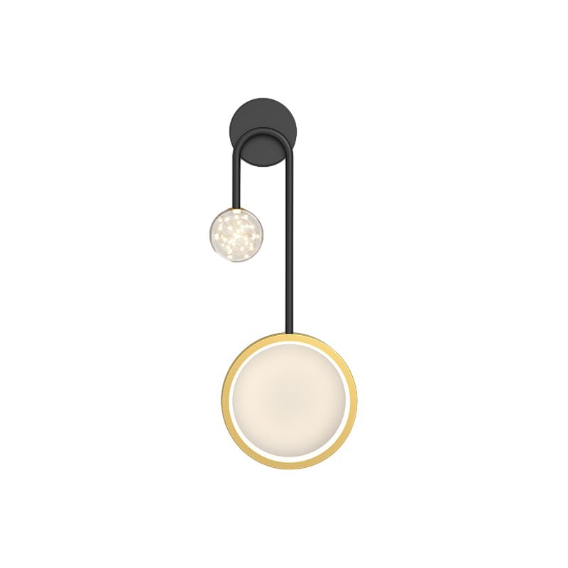 Modern Spotlight & Stars Wall Sconce — Iron and Aluminum, LED, Three-Step Dimming (3000K/4500K/6000K), Hardwired, Black or Gold