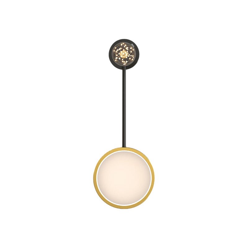 Modern Spotlight & Stars Wall Sconce — Iron and Aluminum, LED, Three-Step Dimming (3000K/4500K/6000K), Hardwired, Black or Gold
