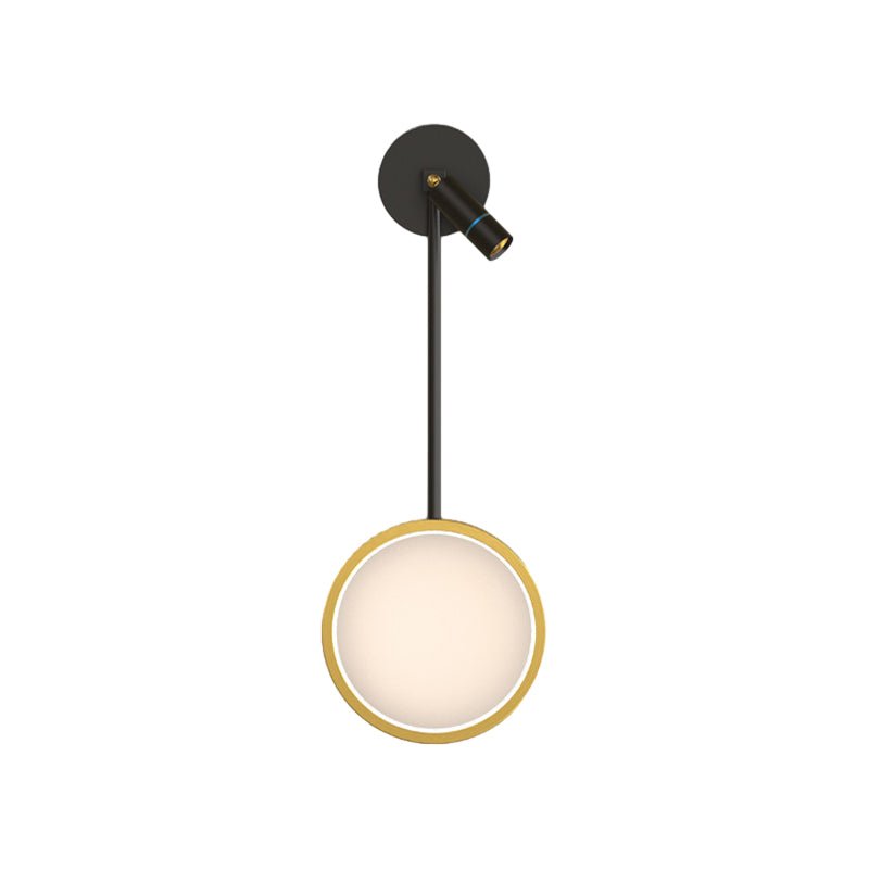 Modern Spotlight & Stars Wall Sconce — Iron and Aluminum, LED, Three-Step Dimming (3000K/4500K/6000K), Hardwired, Black or Gold