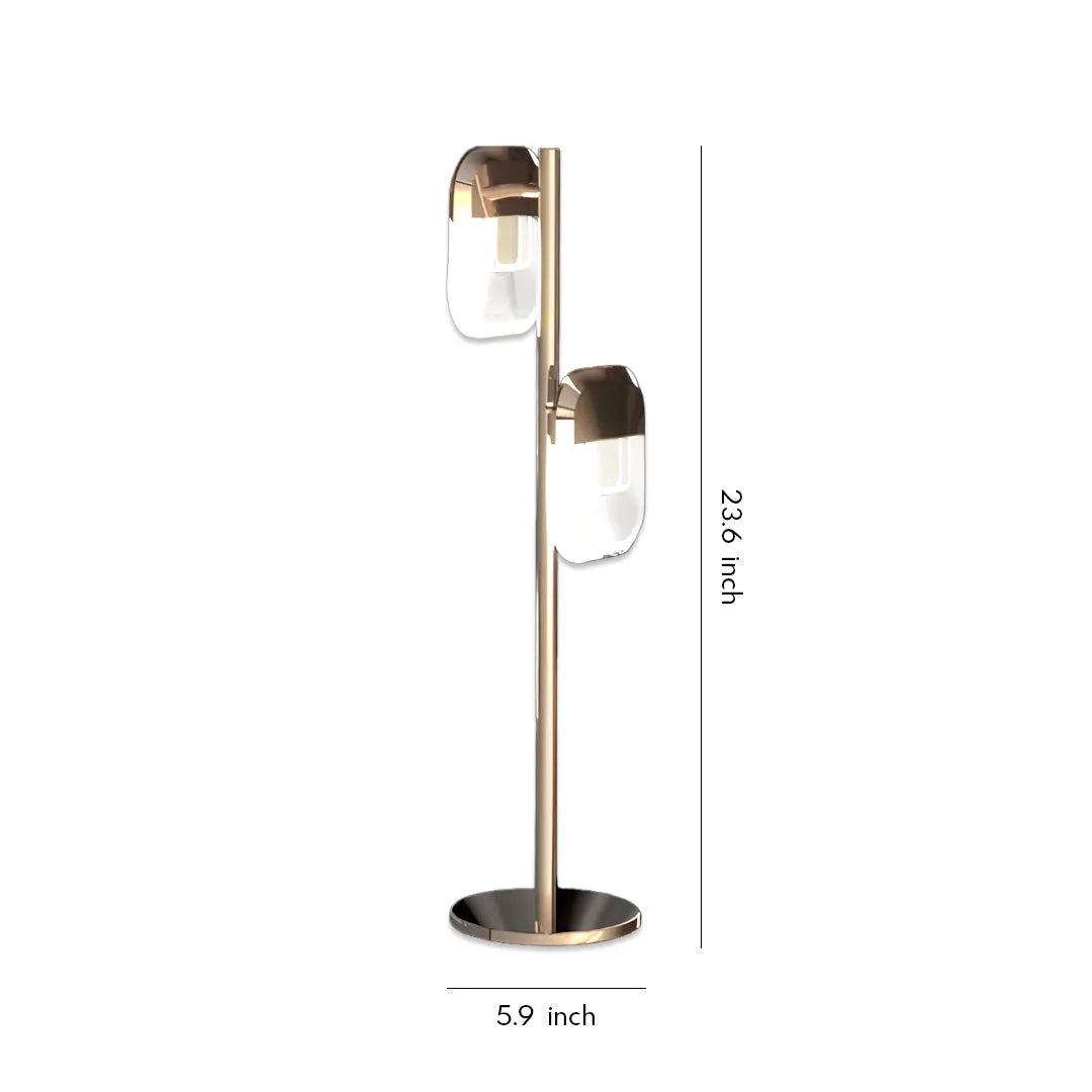 Modern Minimalist Crystal Floor Lamp with Aluminum Metal Design Luxe