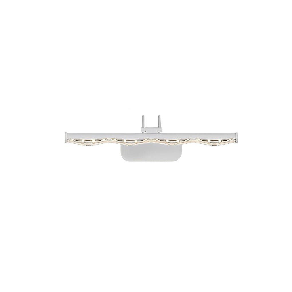 Prismatic Acrylic Vanity Light Bar — Iron, LED, Three-Step Dimming, 3000K/4500K/6000K, 8W–16W, 16.1"–31.9"