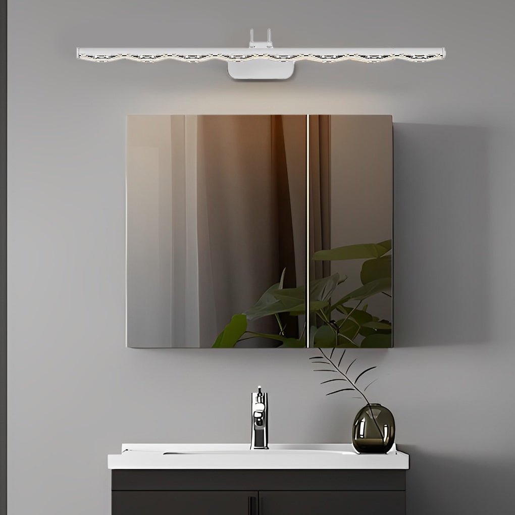Prismatic Acrylic Shade Bathroom Vanity Light with Crystal-Like Design