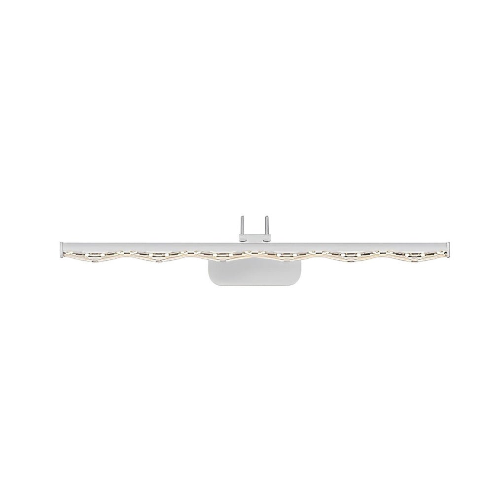 Prismatic Acrylic Vanity Light Bar — Iron, LED, Three-Step Dimming, 3000K/4500K/6000K, 8W–16W, 16.1"–31.9"