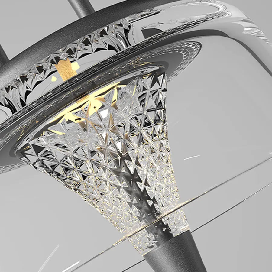 Solar-Powered Clear LED Pendant Lights Luxe