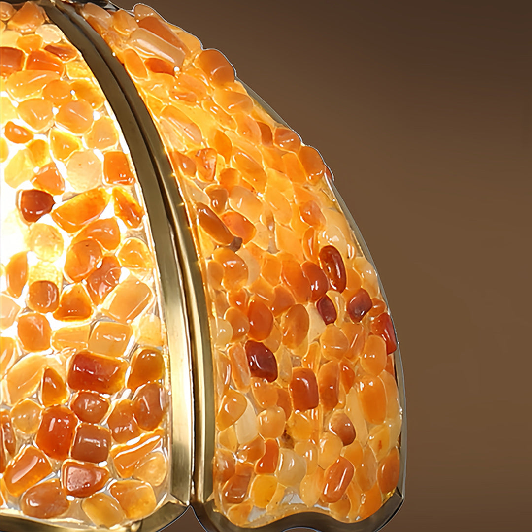 Vintage Crystal Mini Pendant — Full Copper, E27, 12W LED, Three-Color Dimming, 8.66" Diameter, 7 Styles