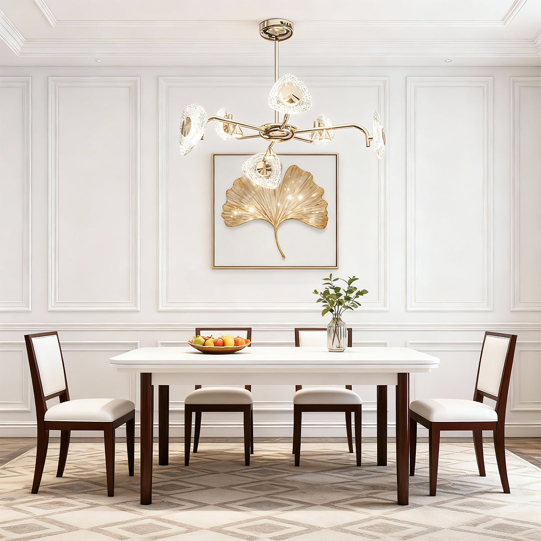 Vintage Crystal Chandelier — Terracotta Gold Aluminum, 3-Step Dimming, 47.2" Adjustable Chain, 6-, 8-, or 10-Light