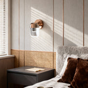 Modern Crystal Wall Sconce — Gold Aluminum, LED, 3-Step Dimming, Single or Double Head