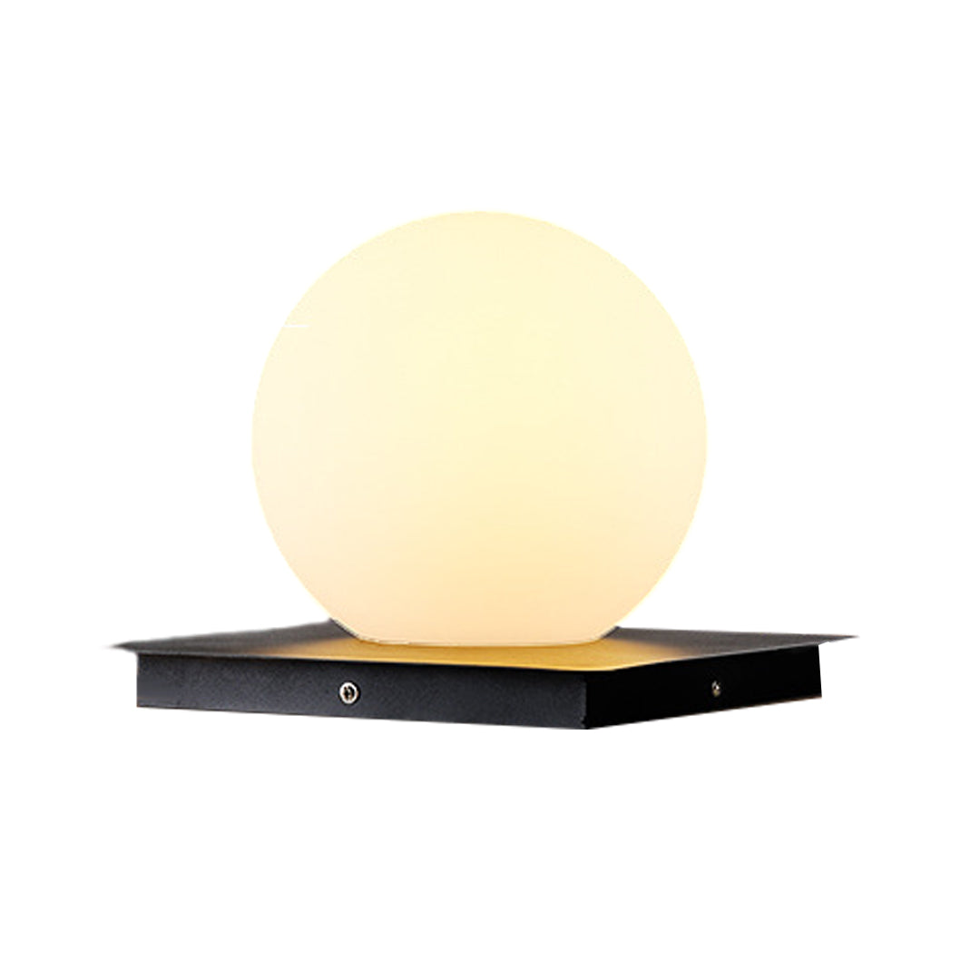 Modern Minimalist Outdoor Pillar Light — Stainless Steel & PE, Sphere / Cube / Cylinder, E27, 5W LED, IP65 Weatherproof