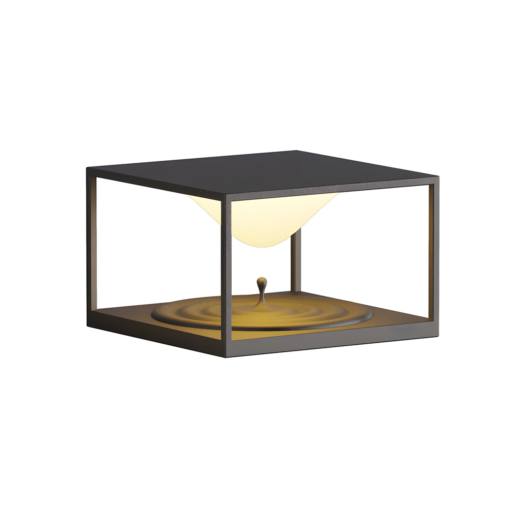 Square Pillar Post Light — Stainless Steel & Acrylic, Solar / Hardwired, LED 3000K, IP65 Weatherproof