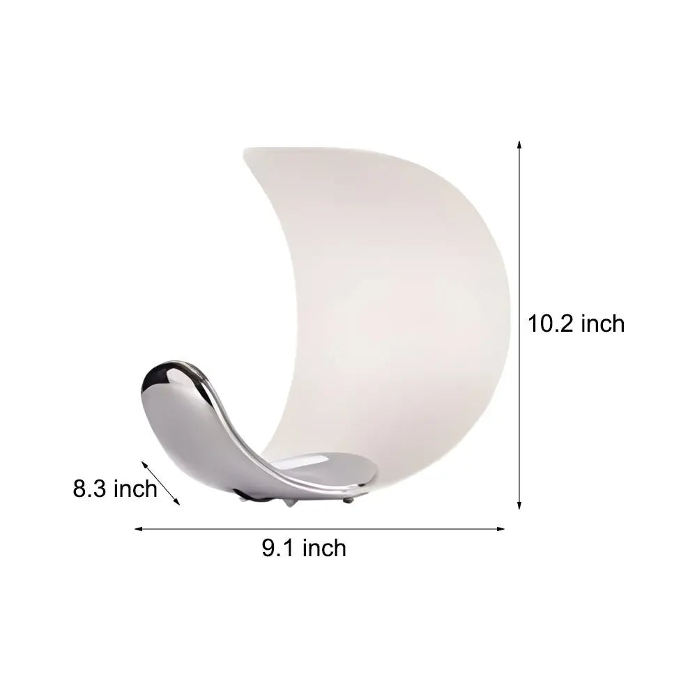 Touch-Controlled Curl Polished Silver Chrome LED Table Lamp Luxe