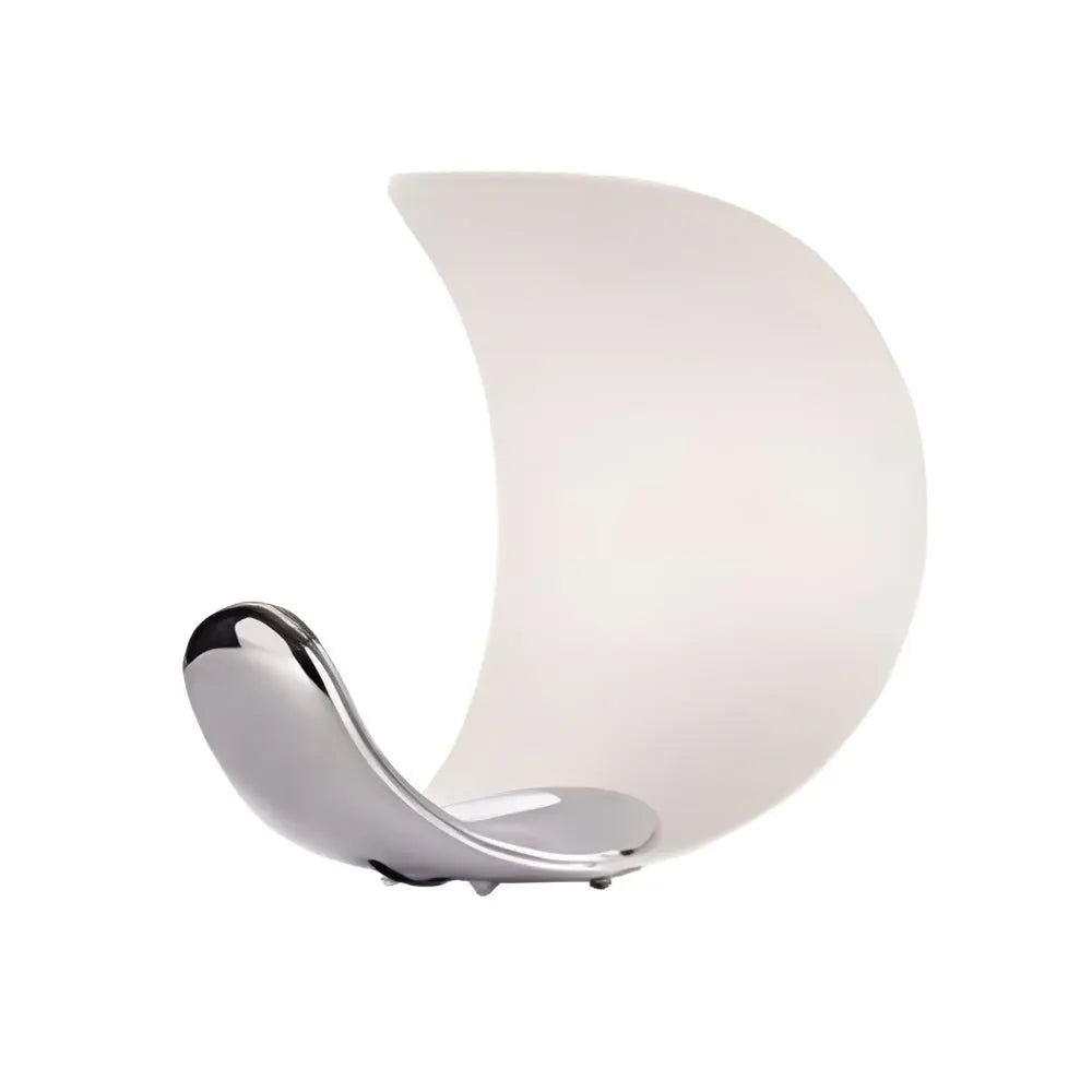 Touch-Controlled Curl Polished Silver Chrome LED Table Lamp Luxe