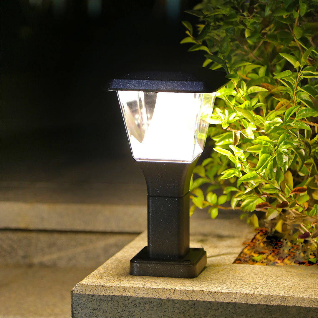 Modern Minimalist 6.5" Outdoor LED Bollard Light — Die-Cast Aluminum, 8W OSRAM, 3000K, IP65, 3 Heights
