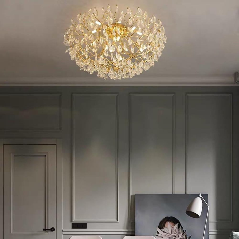 Firefly Sputnik Flush-Mount Chandelier — Aluminum, LED, Three-Step Dimming, 3000K/4500K/6000K, 24" or 31"