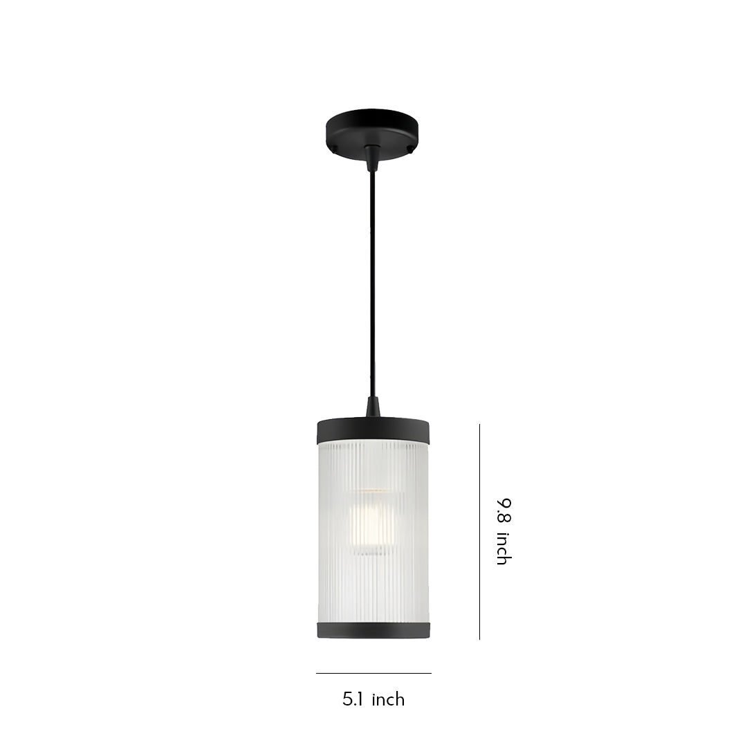 Modern Outdoor Hanging Pendant Light — Stainless Steel, 12W LED, IP65 Weatherproof, Black or White