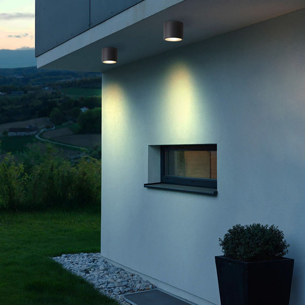 Cylindrical Surface-Mount Downlight — Aluminum & Glass, COB LED 8W/12W, IP54 Weatherproof