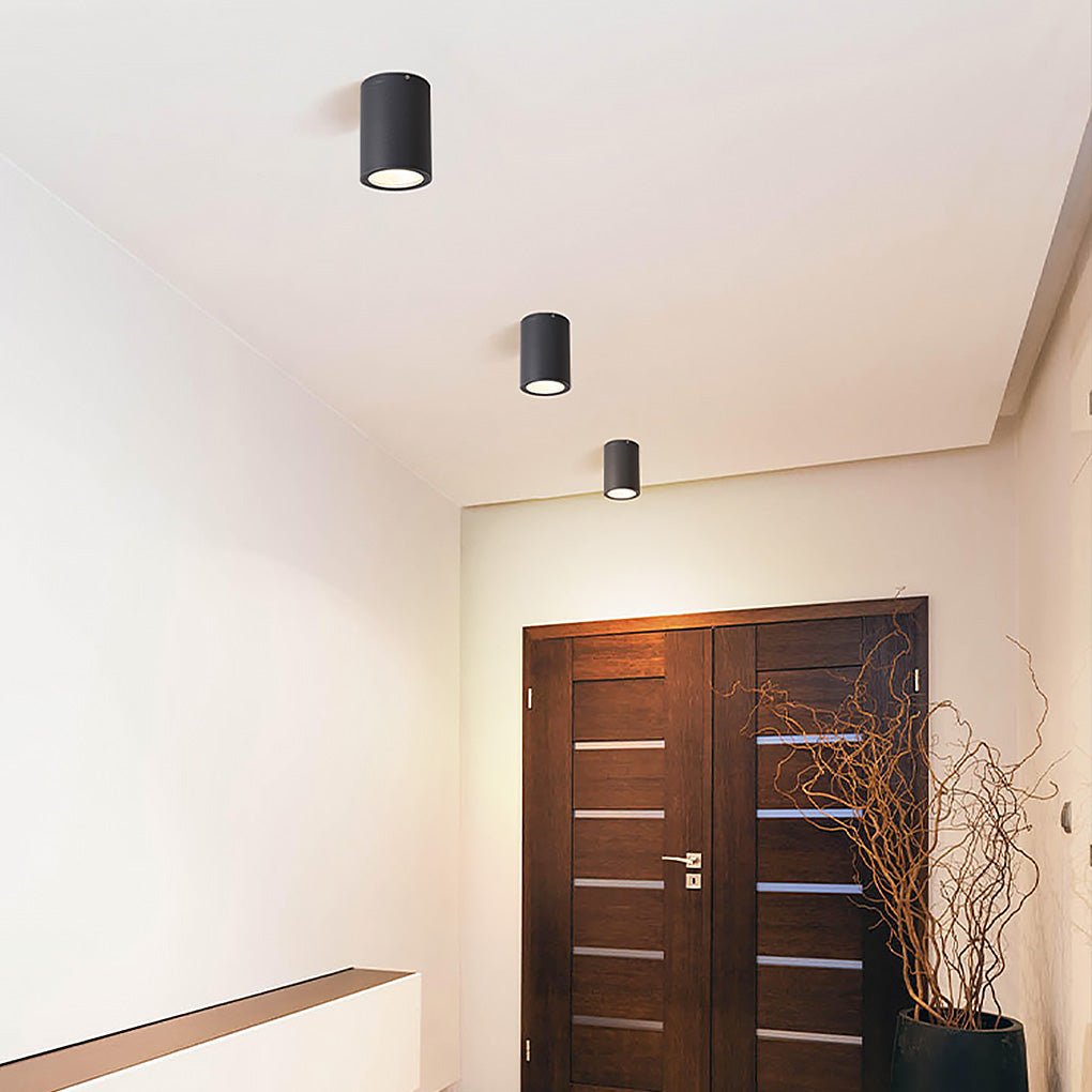 Cylindrical Surface-Mount Downlight — Aluminum & Glass, COB LED 8W/12W, IP54 Weatherproof
