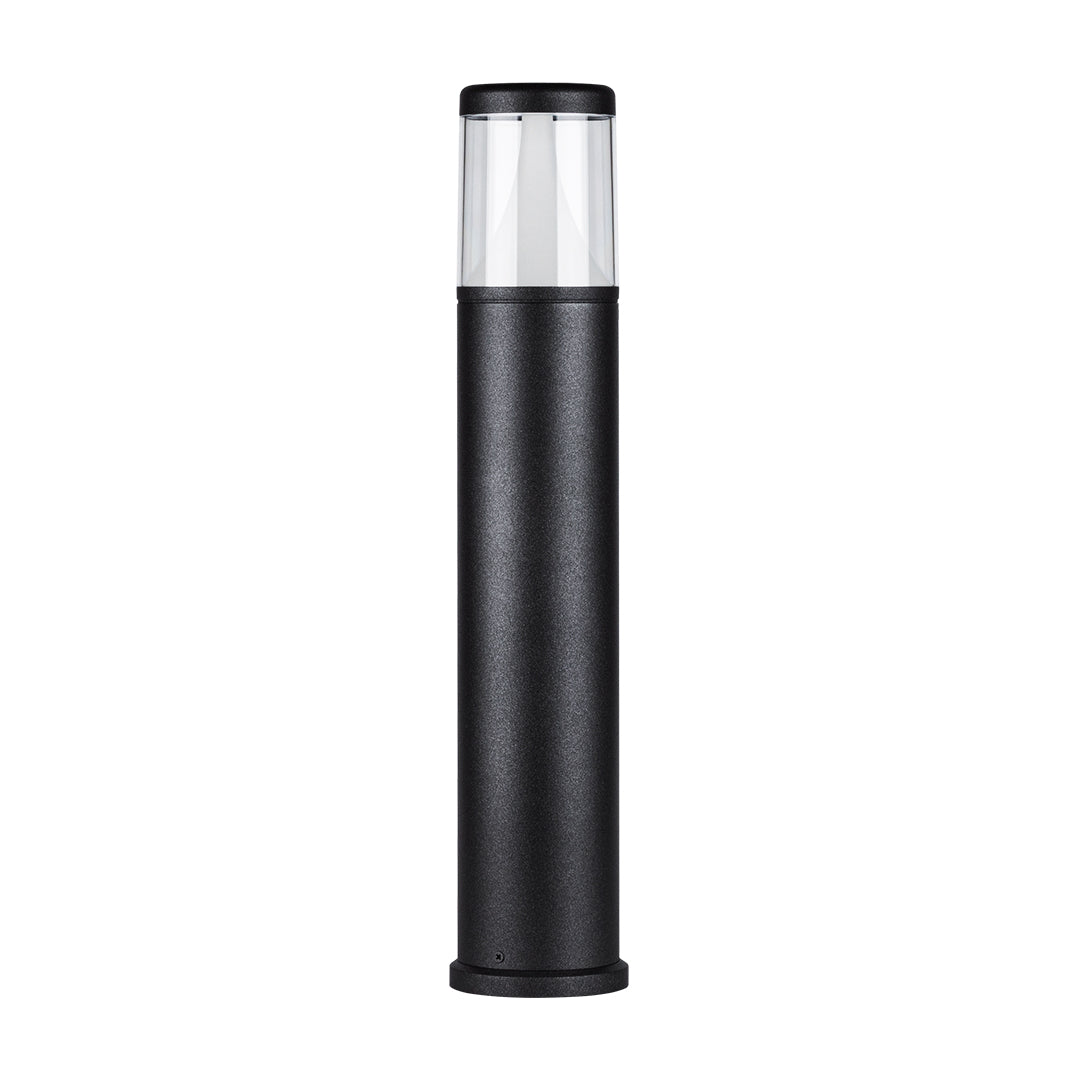 Minimalist LED Garden Stake Bollard Light — Die-Cast Aluminum, Matte Black, 8W OSRAM, IP65, 3000K