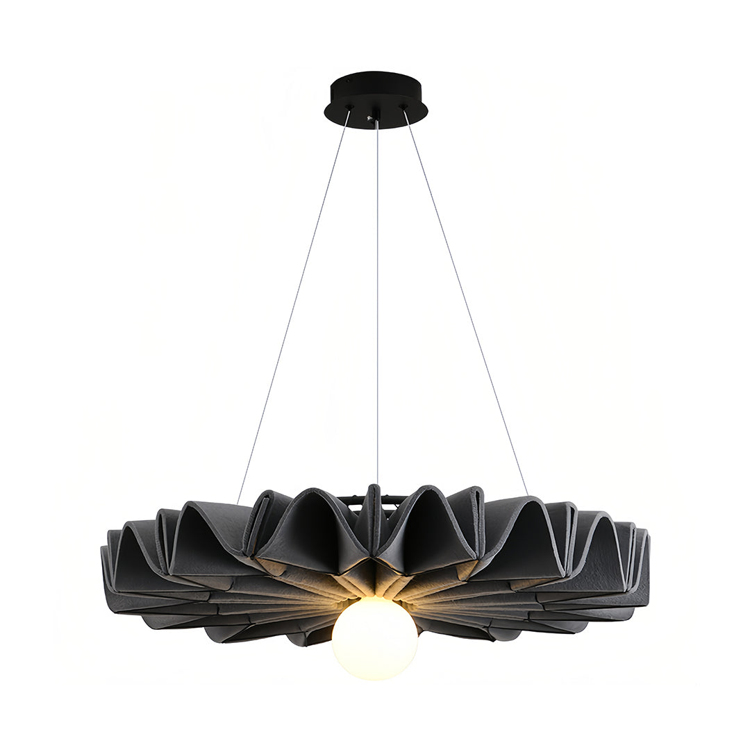 Large-Diameter PET Felt Pendant — Minimalist, Sound-Absorbing, E27, 24"–40" Sizes
