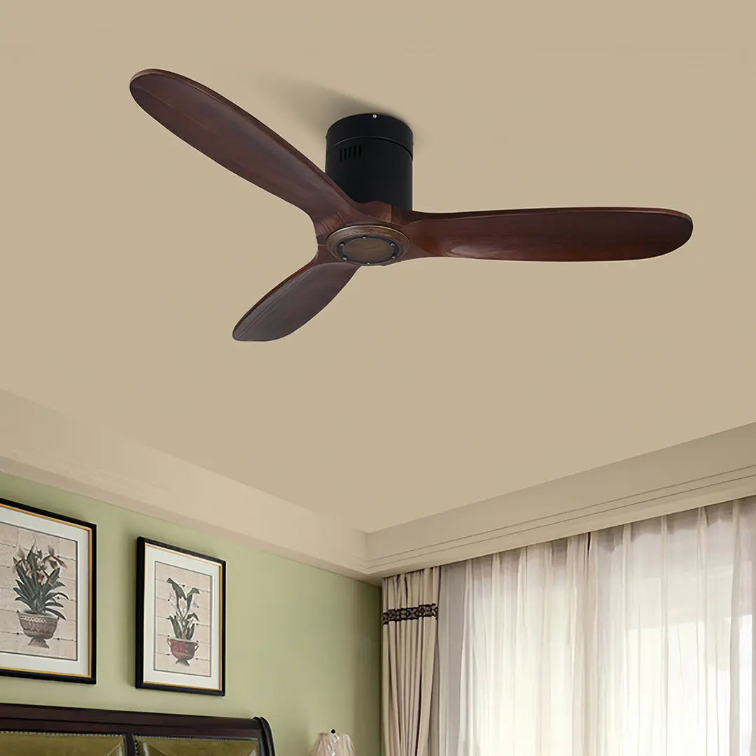 3-Blade Ceiling Fan with Light and Remote Control - Quiet DC Motor Design Luxe