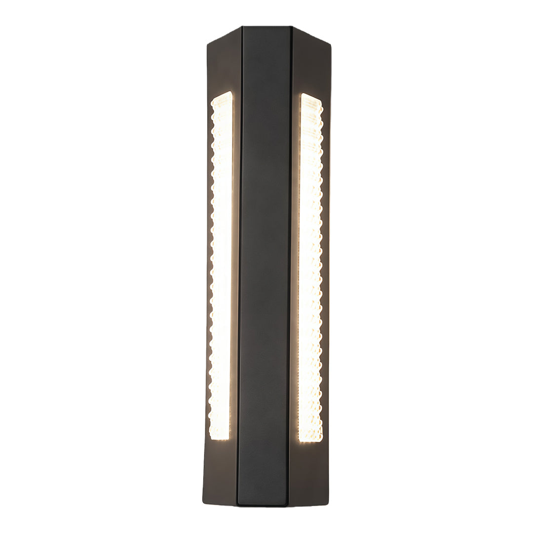 Modern Outdoor Wall Sconce — Black Iron, White Acrylic, LED, IP65 Weatherproof, 3000K / 4000K