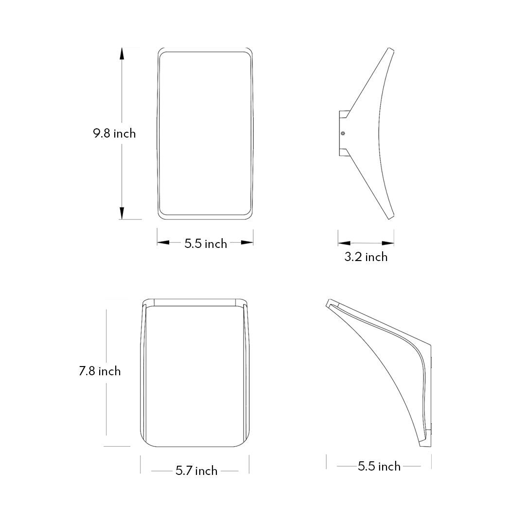 Waterproof Minimalist LED Outdoor In-Wall Lights