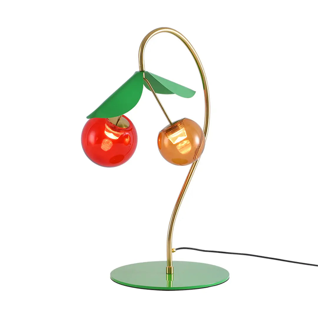 Modern Nordic Dual-Head LED Table Lamps with Stained Glass Design - Creative Cherry Style Luxe