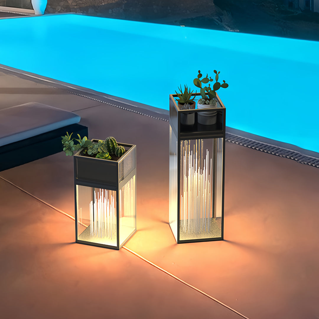 Decorative Outdoor Bollard Light — Stainless Steel, 12W LED, IP65, Solar or Hardwired, 3 Sizes