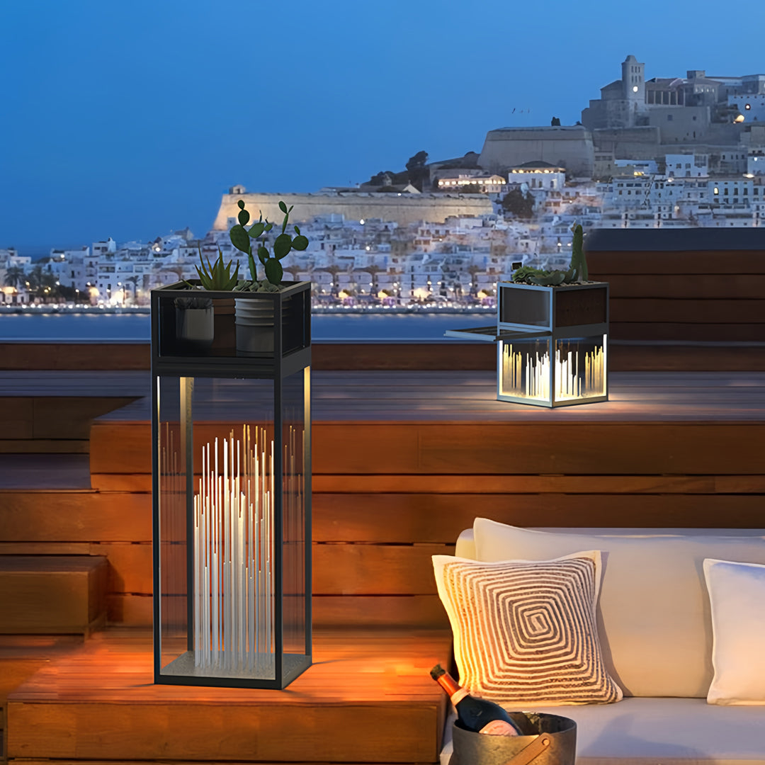Decorative Outdoor Bollard Light — Stainless Steel, 12W LED, IP65, Solar or Hardwired, 3 Sizes