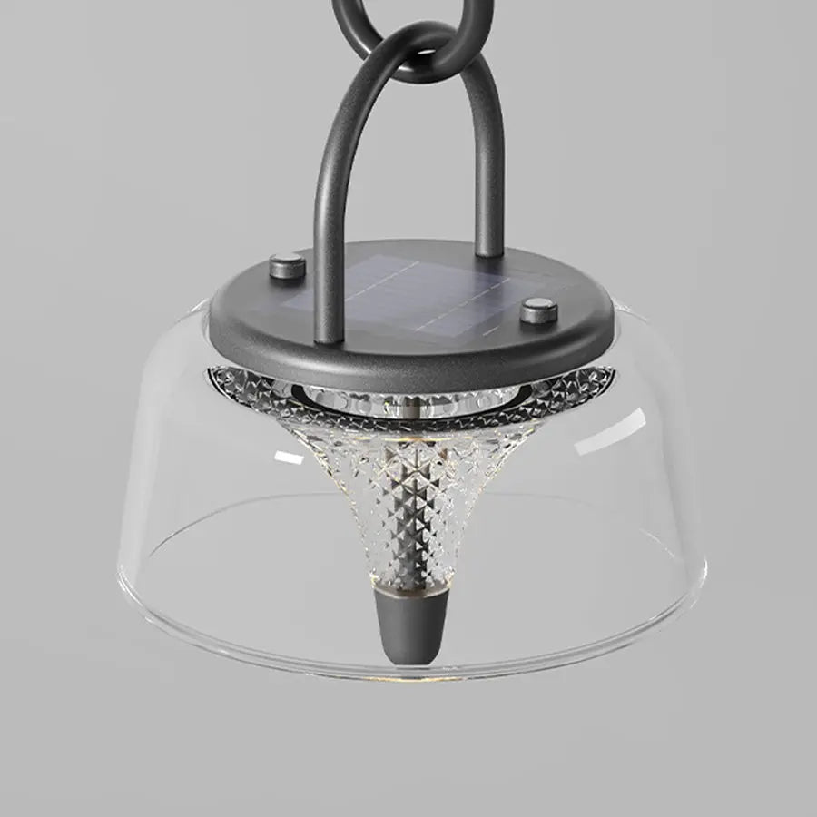 Solar-Powered Clear LED Pendant Lights Luxe