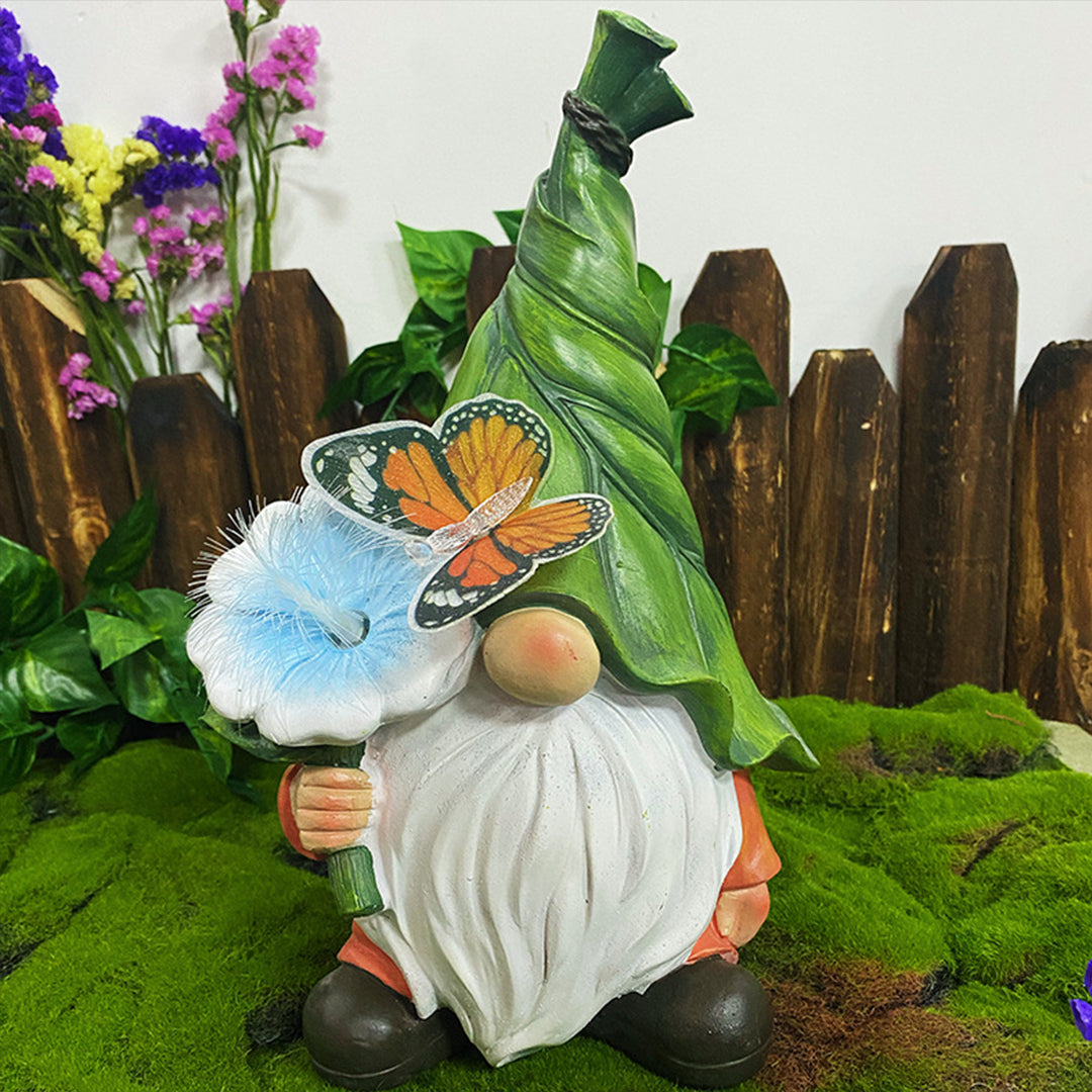 Solar Gnome Garden Novelty Lights — Resin, LED, Dusk-to-Dawn, IP44, 4 Designs