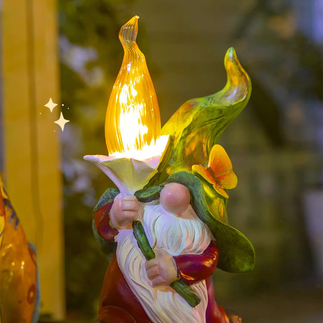 Solar Gnome Garden Novelty Lights — Resin, LED, Dusk-to-Dawn, IP44, 4 Designs