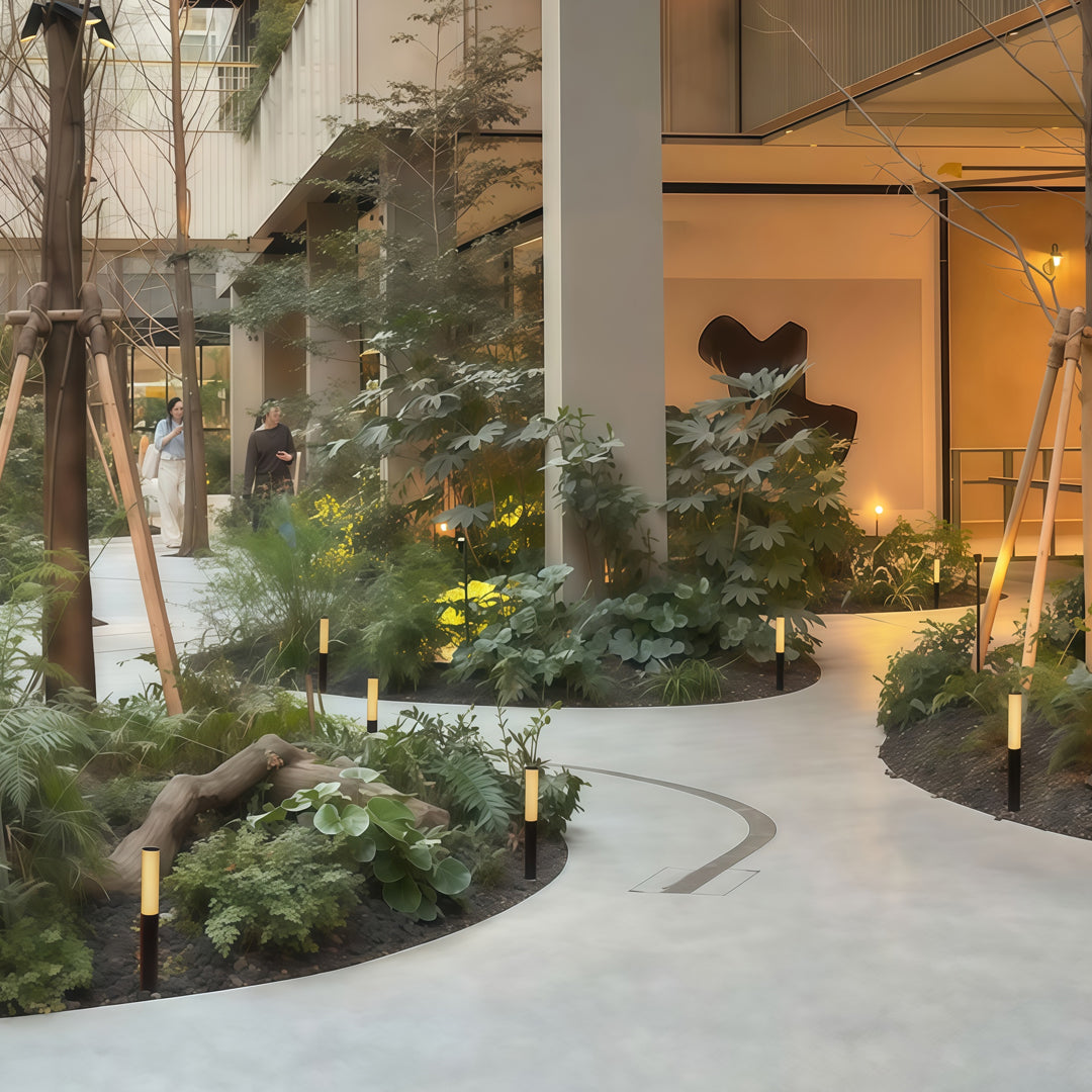 Minimalist LED Bollard Garden Light — Aluminum, High-Transparency Glass, IP65, Ra90, 4 Heights