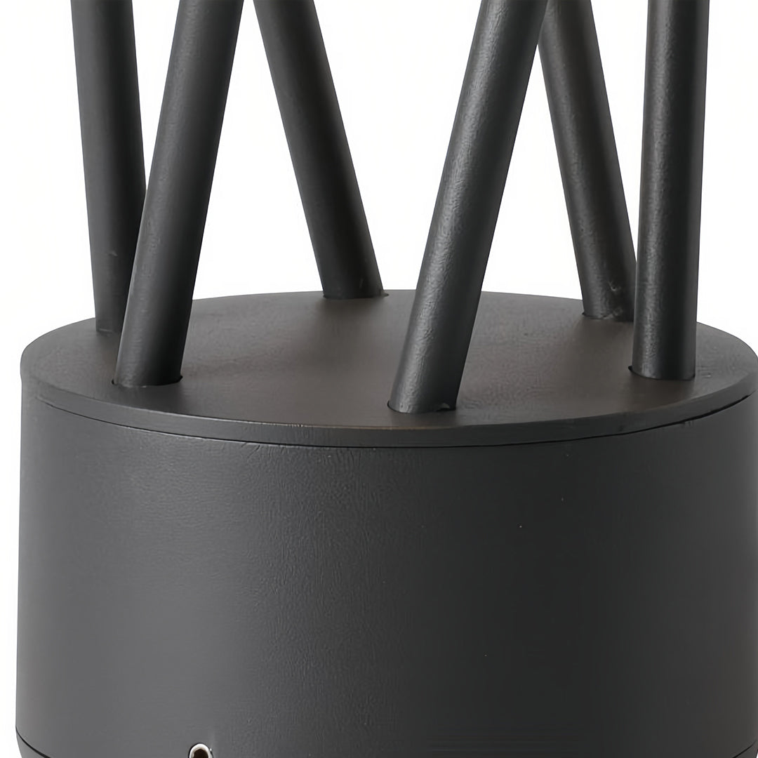Modern Outdoor Bollard Path Light — Sand-Black Aluminum, LED, IP54, 300mm or 500mm