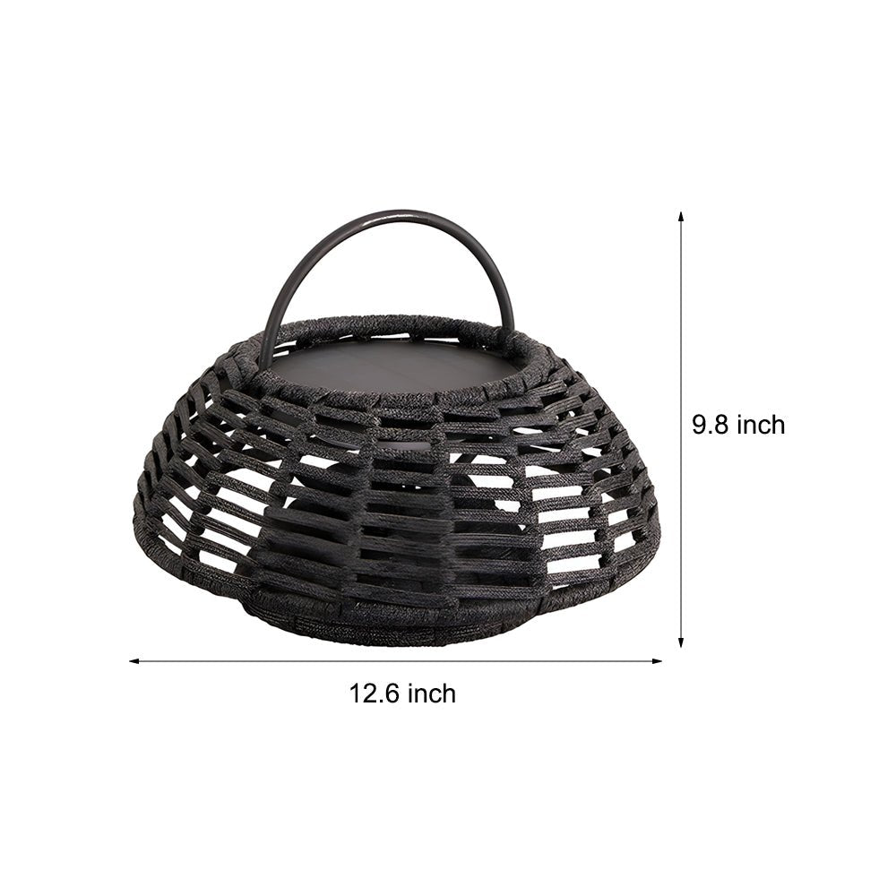 Modern Solar Outdoor Chandelier with Waterproof LED and Decorative Rattan Ropes