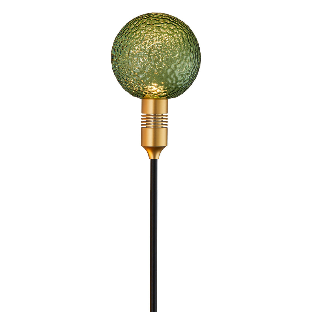 Reed-Shaped Glass Sphere Path Light — Aluminum, LED, IP65, 28"–55.5" Heights, Brown / Green / Clear