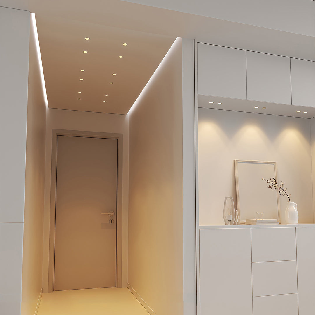 Arc-Shaped Mini LED Recessed Spotlight — Aluminum, Deep Anti-Glare, 15° Beam, 6W–7W, 3000K / 4000K / 6000K