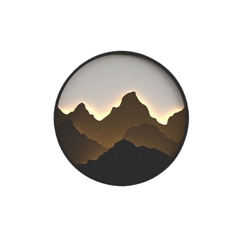 Mountain Scenery Outdoor Wall Sconce — Stainless Steel, LED, IP54, 3200K Warm White, 18"–31"