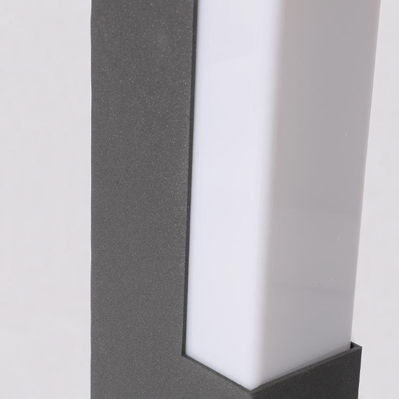 Tall Square Outdoor Bollard Path Light — Black Aluminum, 6W–10W LED, IP65, 31.5" H