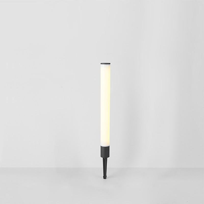 Slender Cylindrical Outdoor Bollard Light — Die-Cast Aluminum & PMMA, Integrated LED, 3000K, IP54, 16"/24"/32"