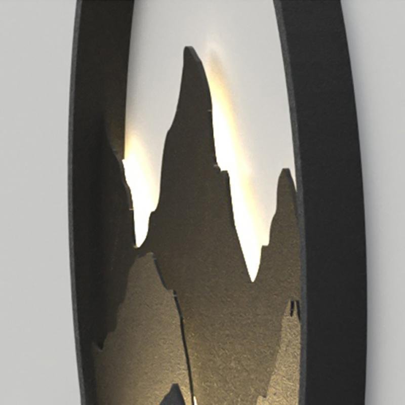 Mountain Scenery Outdoor Wall Sconce — Stainless Steel, LED, IP54, 3200K Warm White, 18"–31"