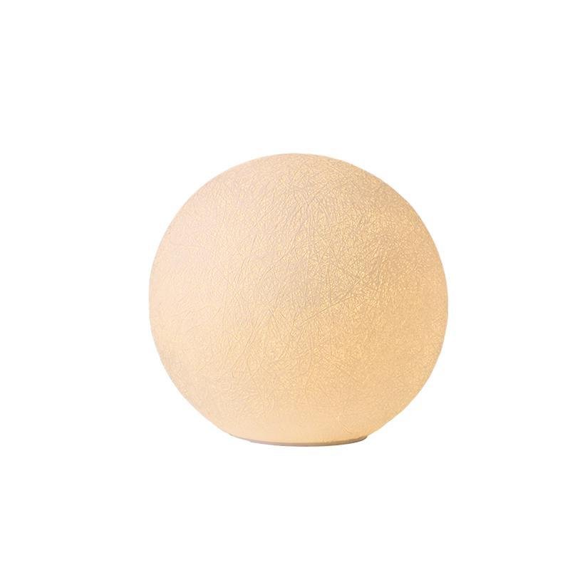 Moon Ball Outdoor Pillar Light — White Resin & Fiber, LED, IP65 Weatherproof, 9W / 16W, 3200K Warm White, 10" or 16"