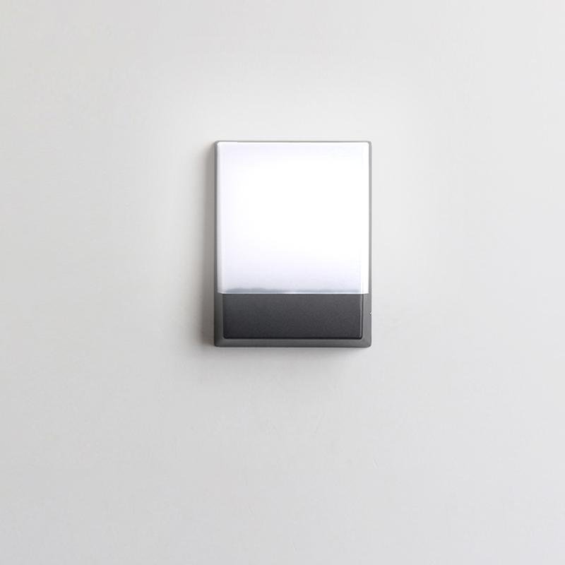 Modern Square Outdoor Wall Sconce — Black Aluminum, LED 11W–15W, IP54 Weatherproof