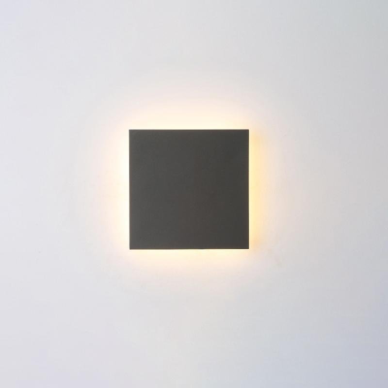 Contemporary LED Outdoor Wall Sconce — Die-Cast Aluminum, 10W, IP54, 3200K, Flat / Square / Round